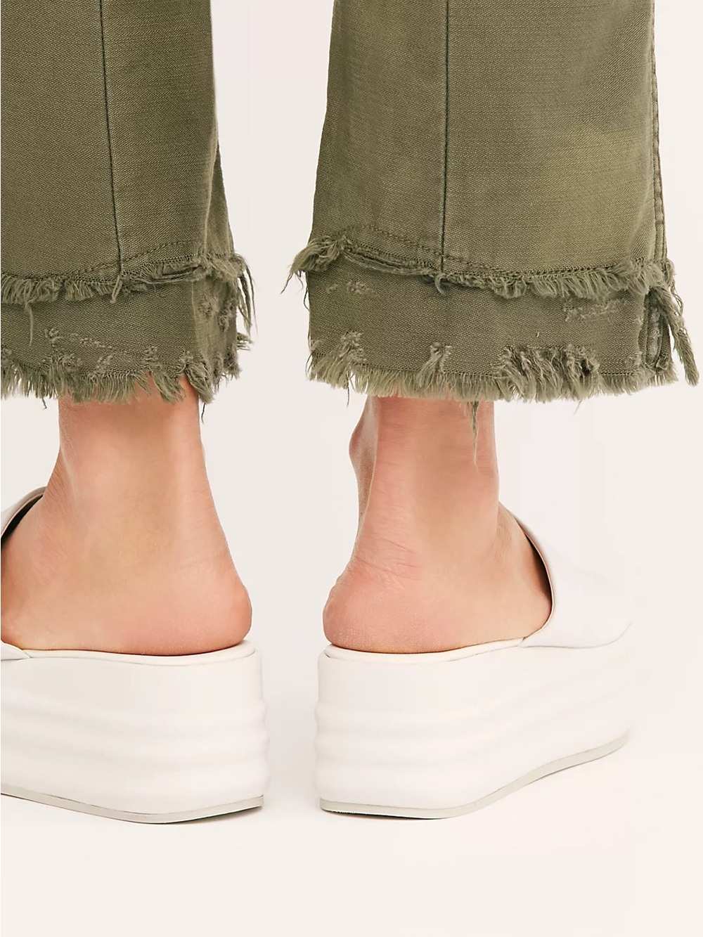 Free People Cream Platform Slide Sandals - Picture 11 of 11